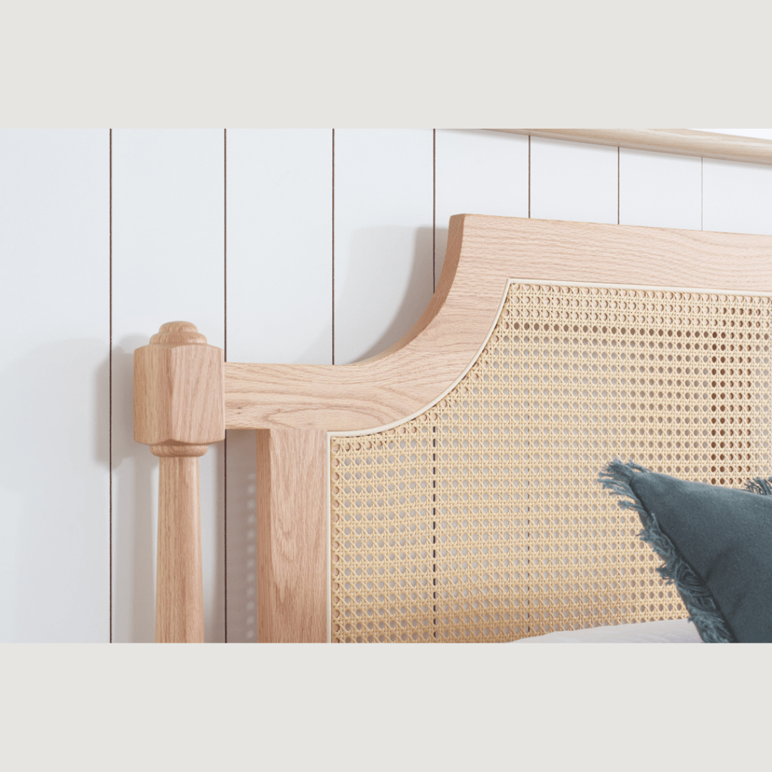 Marotta Rattan Solid Oak Oak Bed Frame - Furniturezone