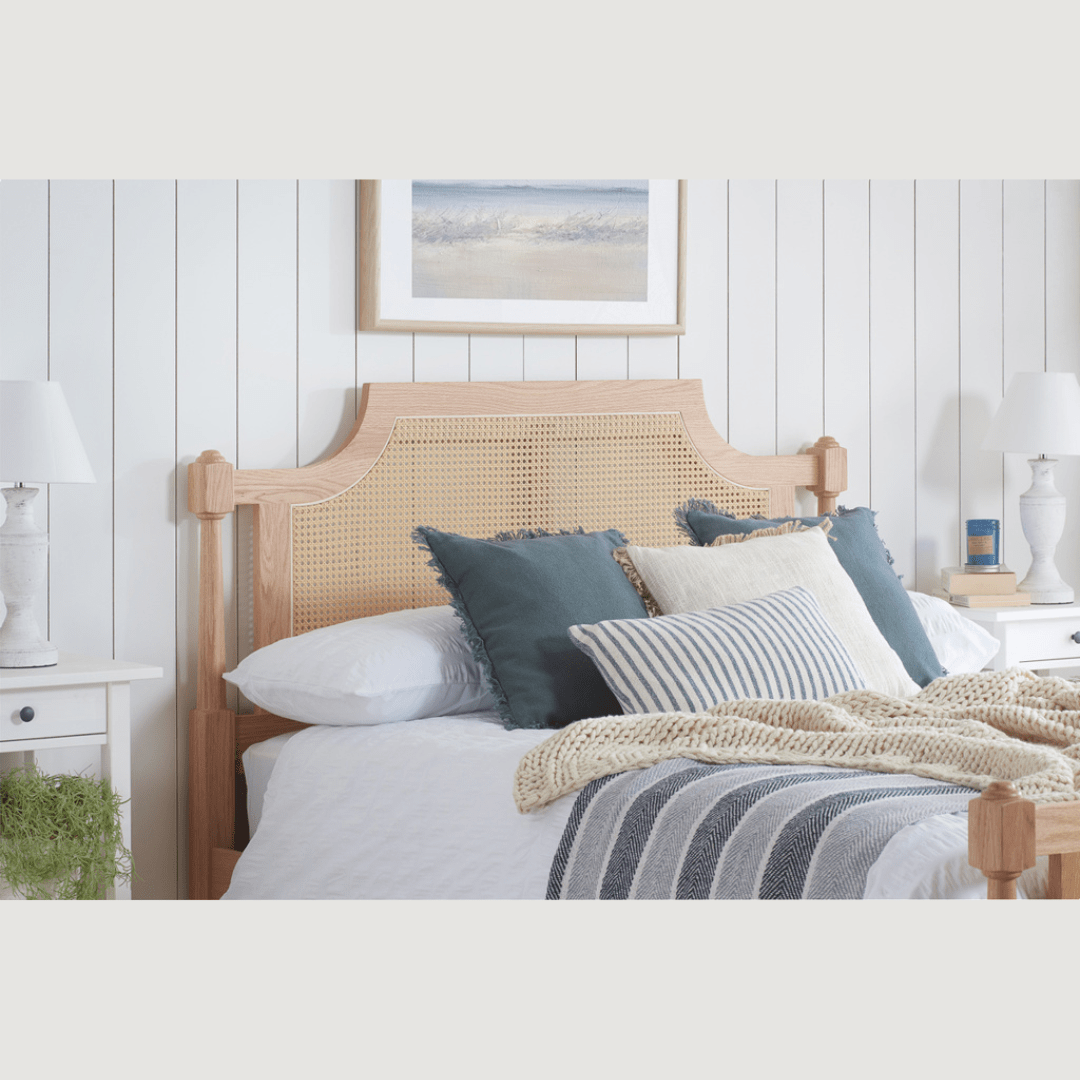 Marotta Rattan Solid Oak Oak Bed Frame - Furniturezone