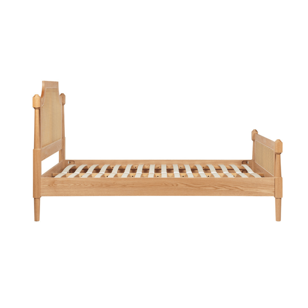 Marotta Rattan Solid Oak Oak Bed Frame - Furniturezone