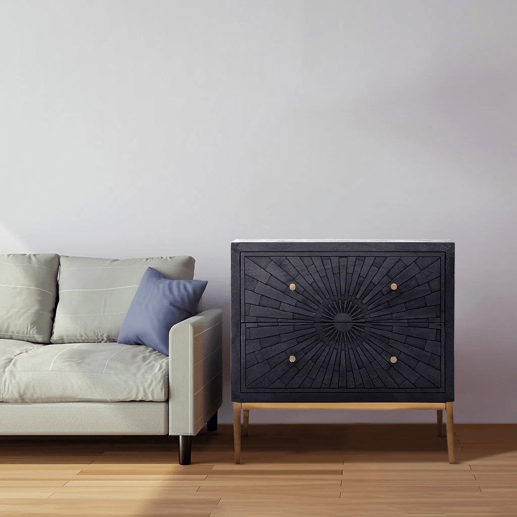 Nanda Mandala Chest Of Drawers - Solid Wood - Furniturezone