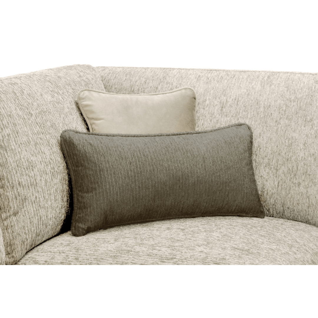 Naples Large Beige Fabric Corner Sofa - Furniturezone