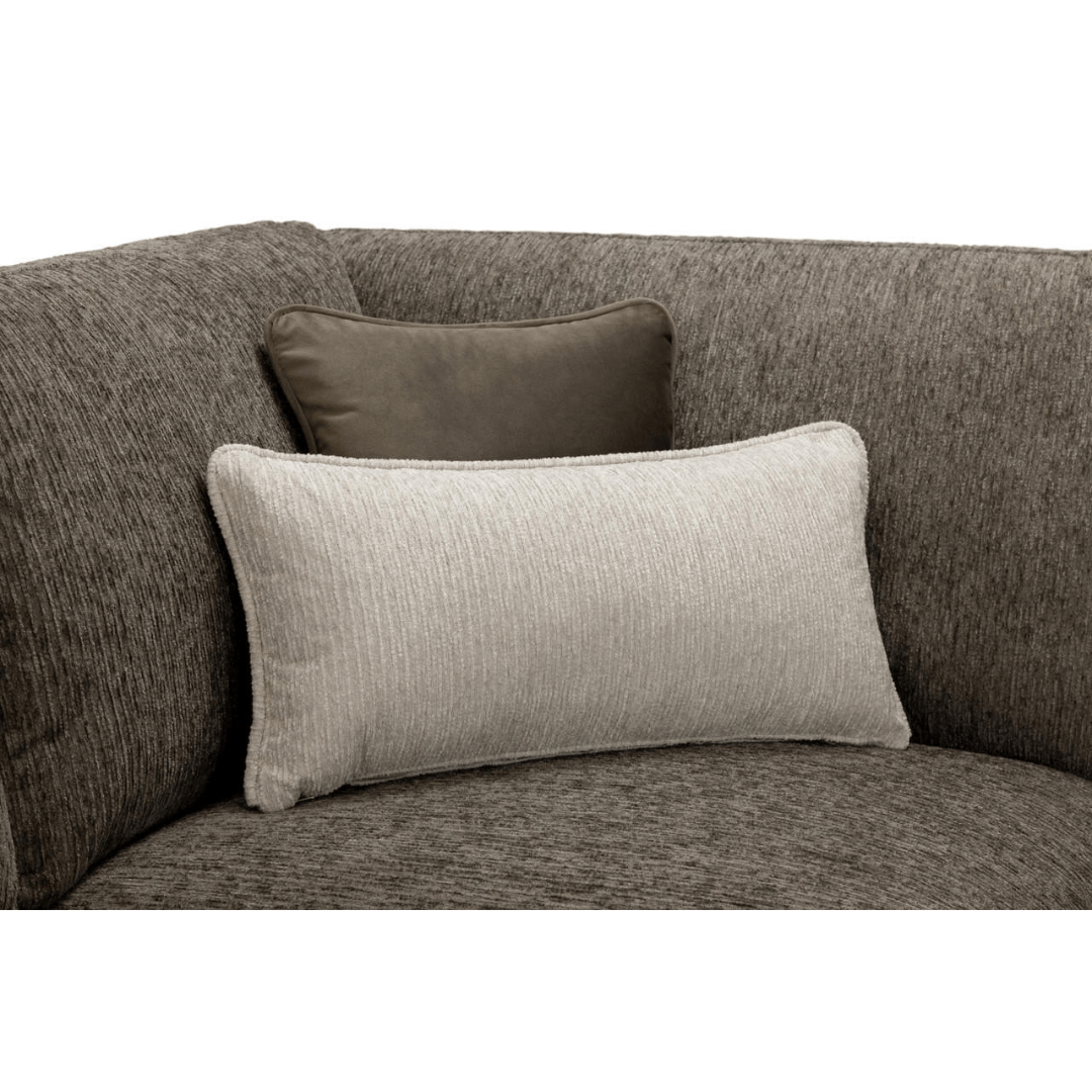 Naples Large Mocha Fabric Corner Sofa - Furniturezone