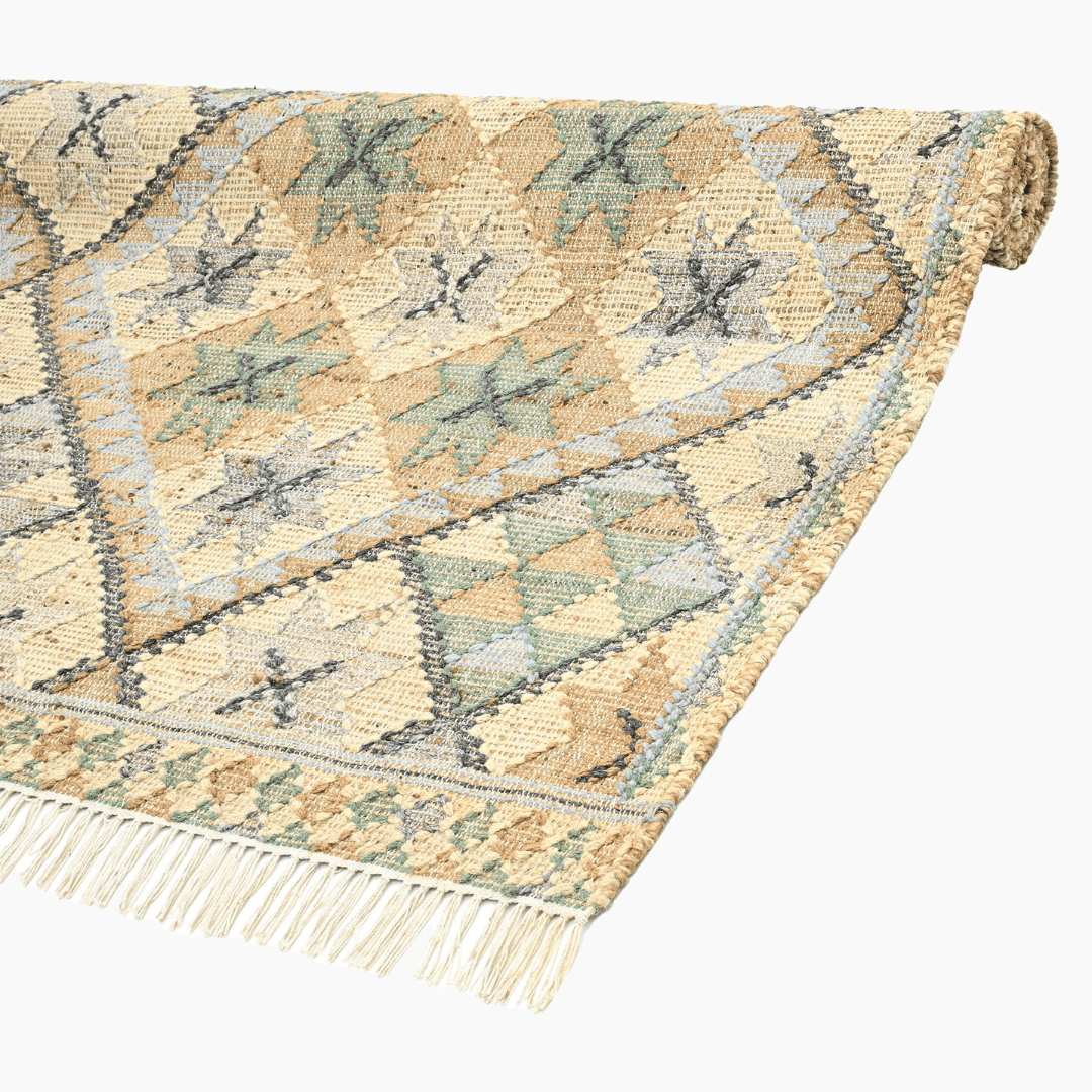 Ocean Handwoven Jute Kilim - Furniturezone