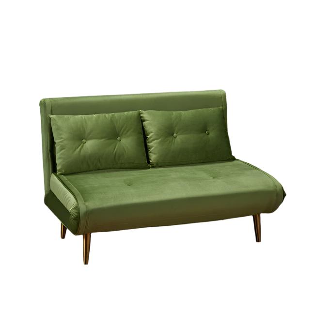 Pace Twin Click Clack Velvet Sofa Bed - Green - Furniturezone