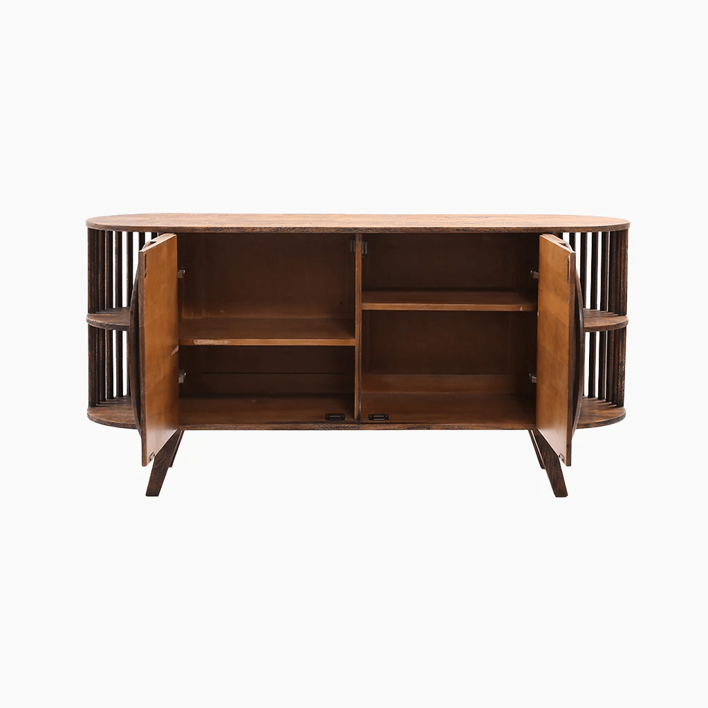 Sandar Two Door Solid Wooden Cabinet - Furniturezone