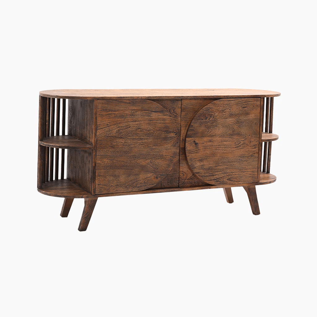 Sandar Two Door Solid Wooden Cabinet - Furniturezone