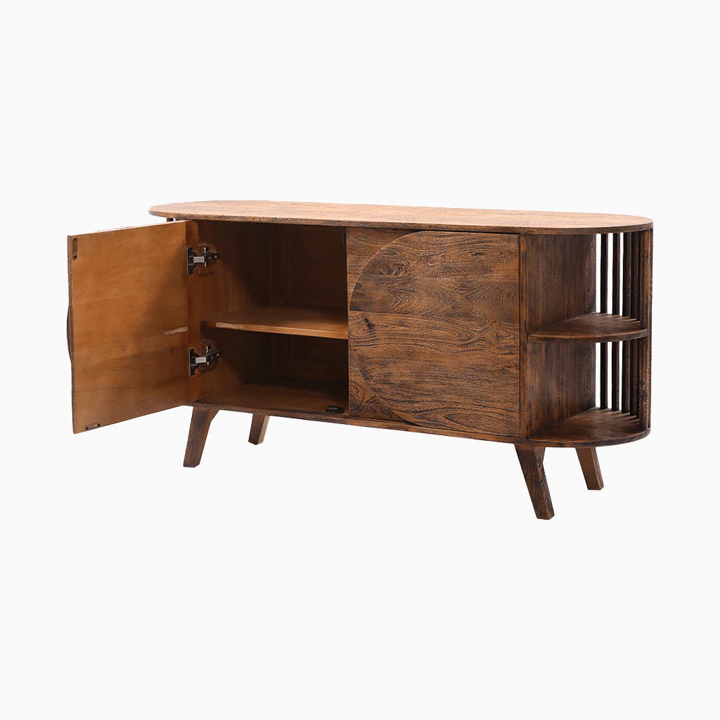 Sandar Two Door Solid Wooden Cabinet - Furniturezone