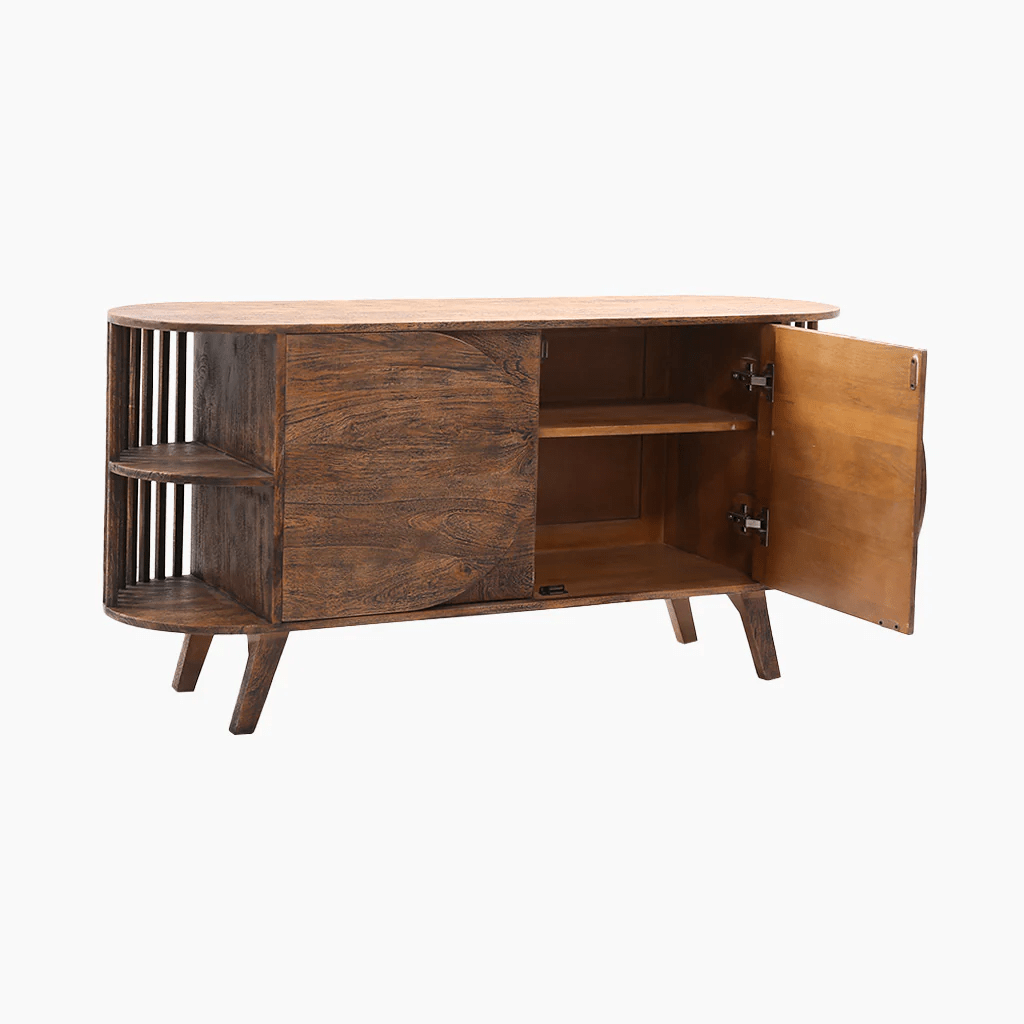 Sandar Two Door Solid Wooden Cabinet - Furniturezone