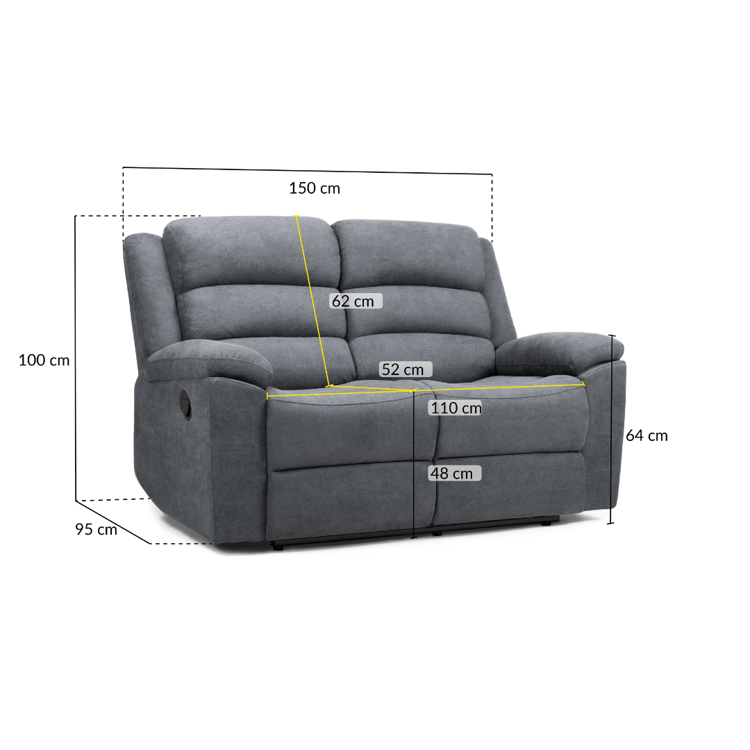 Santone Manual Recliner Sofa Range - Furniturezone