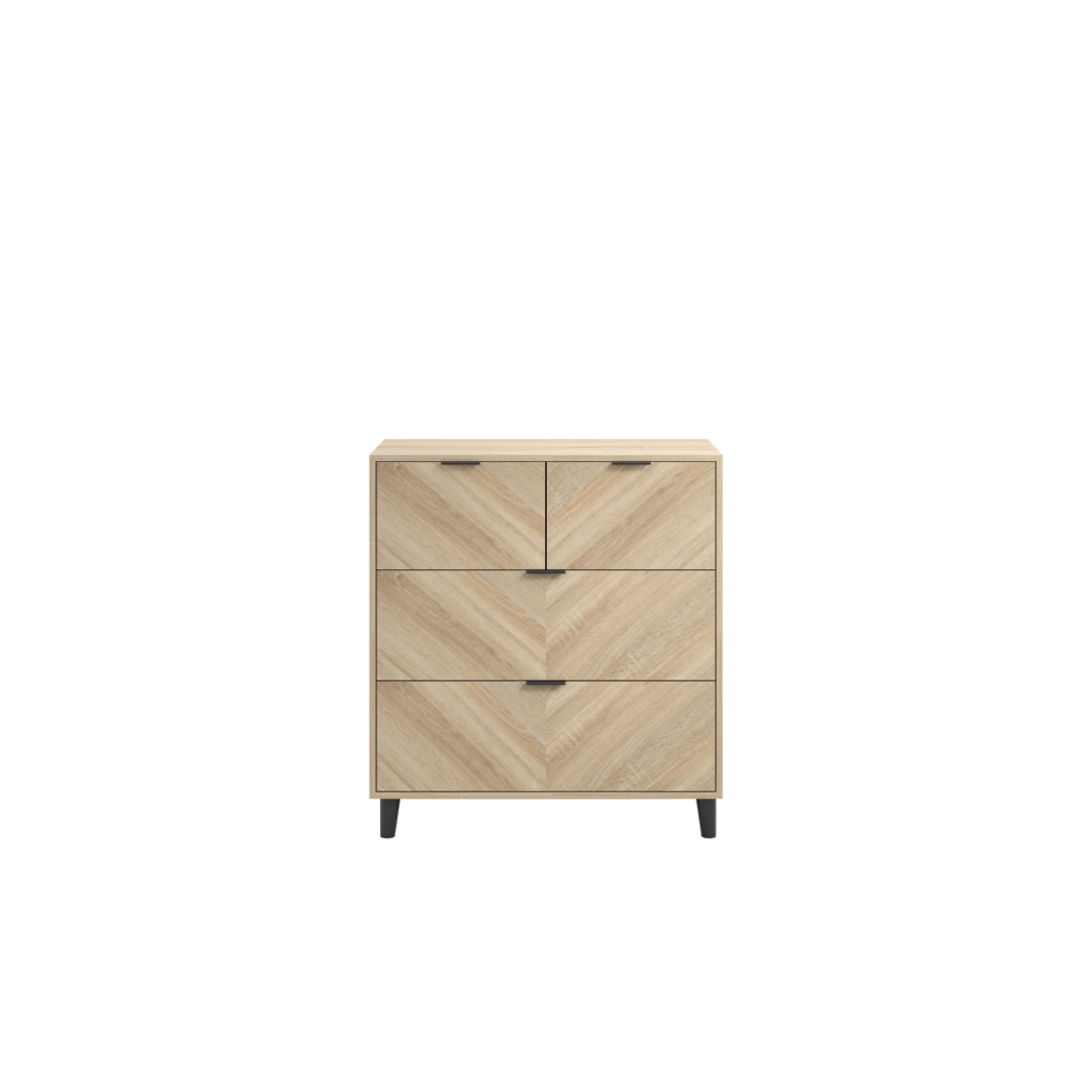 Serrato Bedroom Set - Oak - Furniturezone
