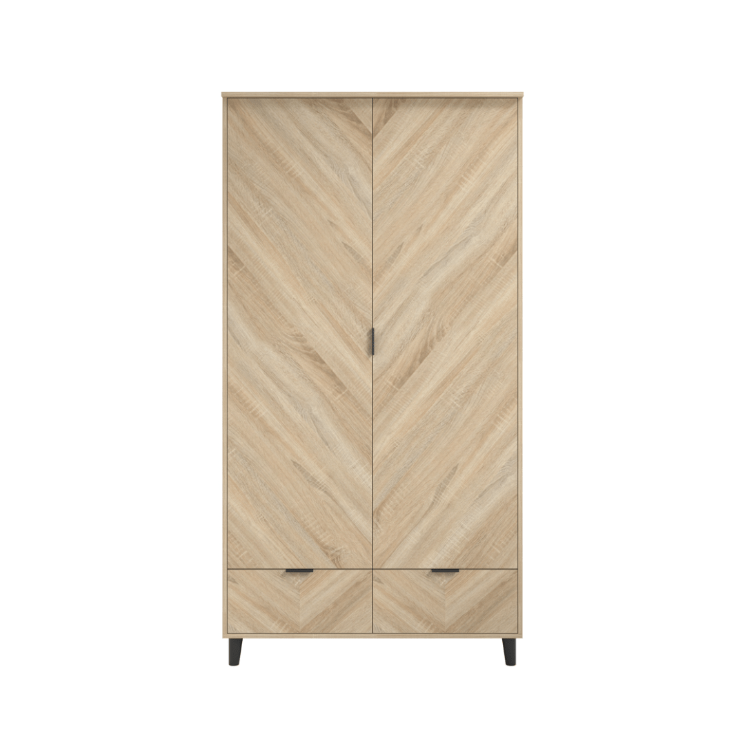 Serrato Bedroom Set - Oak - Furniturezone