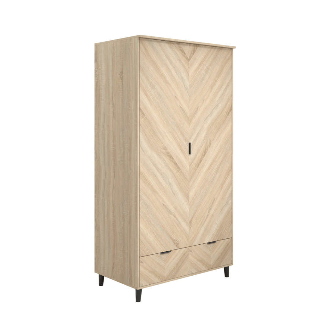 Serrato Bedroom Set - Oak - Furniturezone