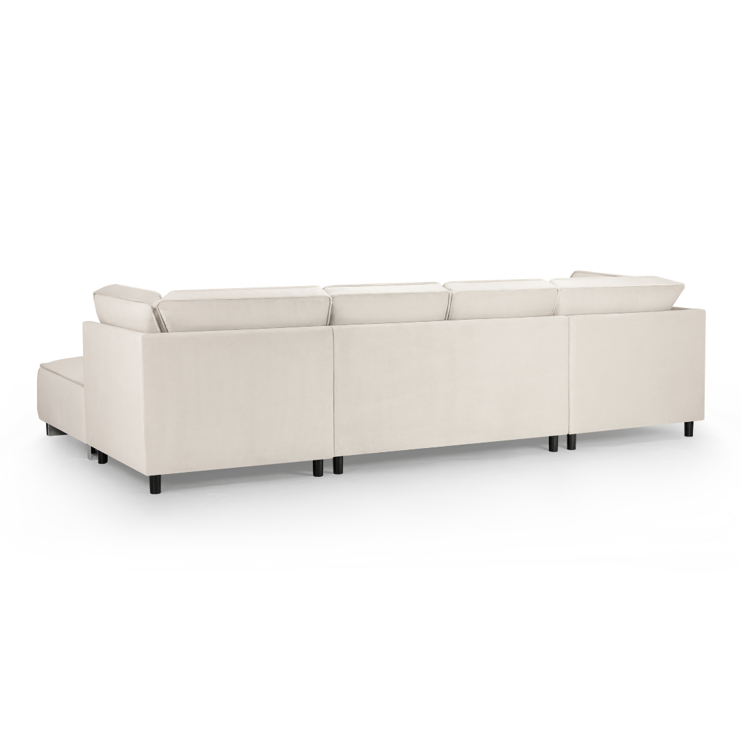 Sloane Large U Shape Cream Fabric Sofa - Furniturezone