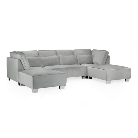 Sloane Large U Shape Grey Fabric Sofa