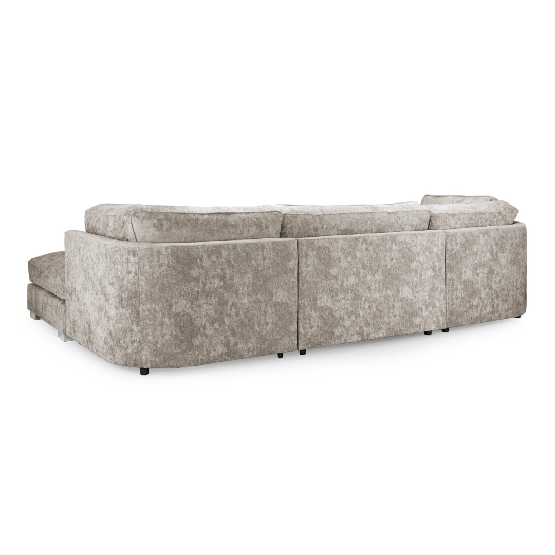 Tapia Chenille Fabric Full - Back U Shape Sofa - Furniturezone