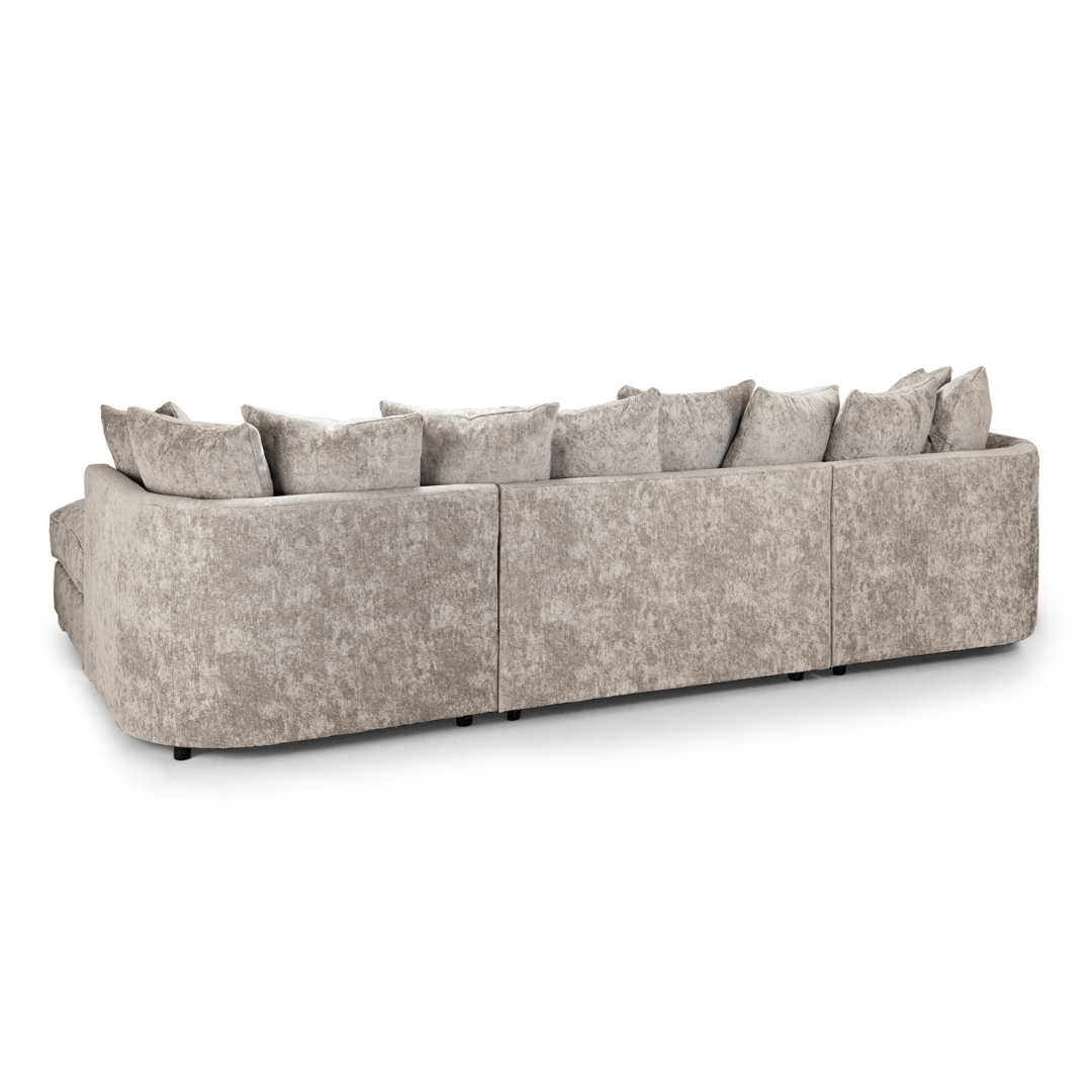 Tapia Chennile Fabric Scatter - back U Shape Sofa - Furniturezone