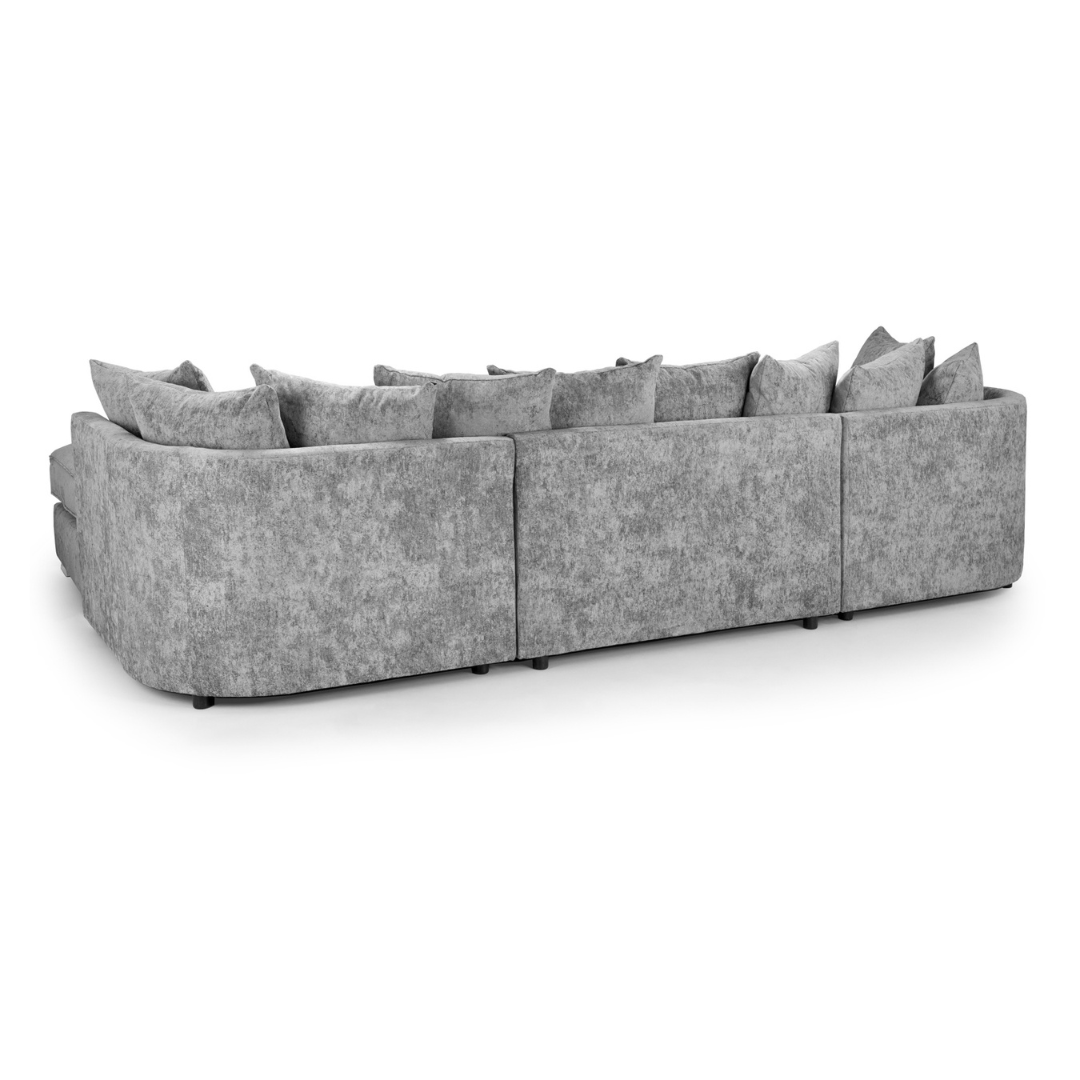 Tapia Chennile Fabric Scatter - back U Shape Sofa - Furniturezone