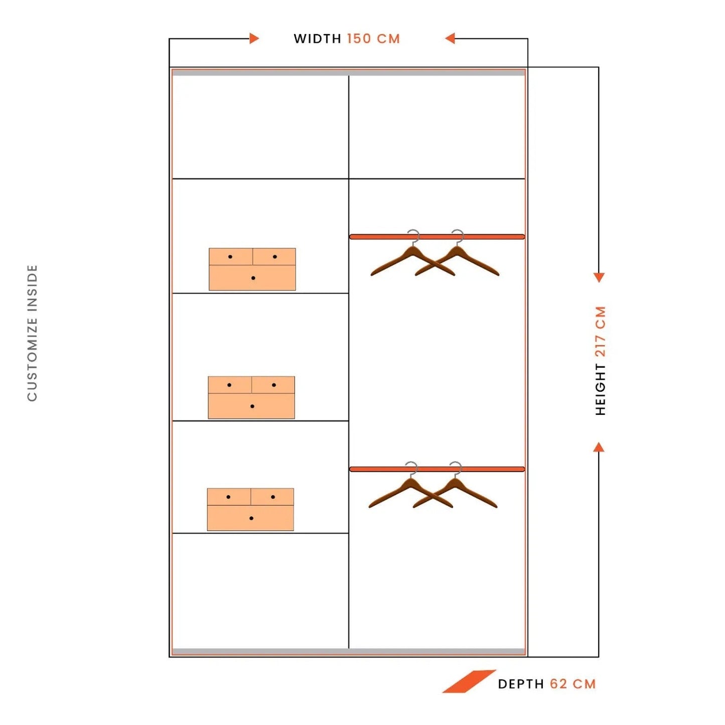 Terenzio Sliding Wardrobe - Furniturezone