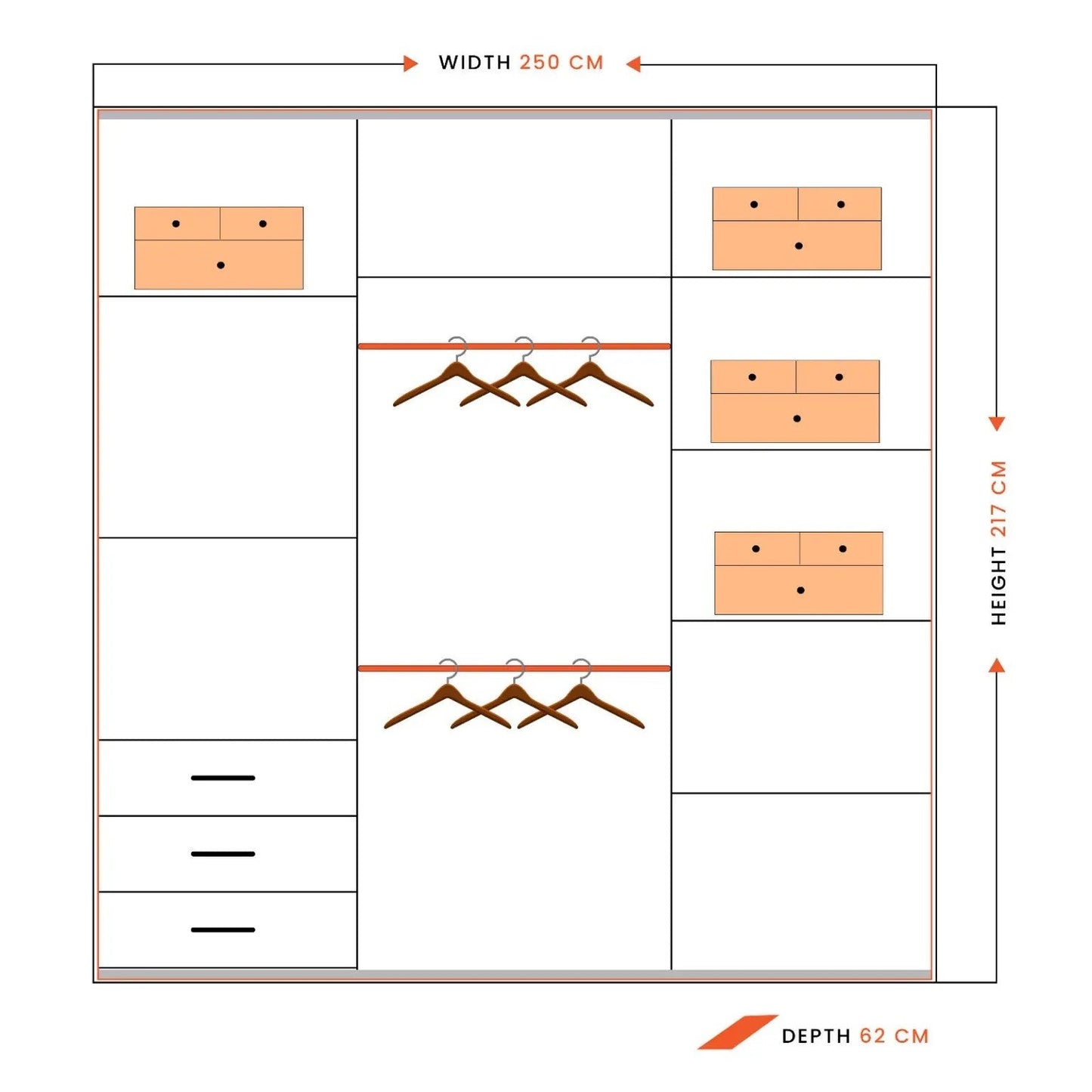 Terenzio Sliding Wardrobe - Furniturezone