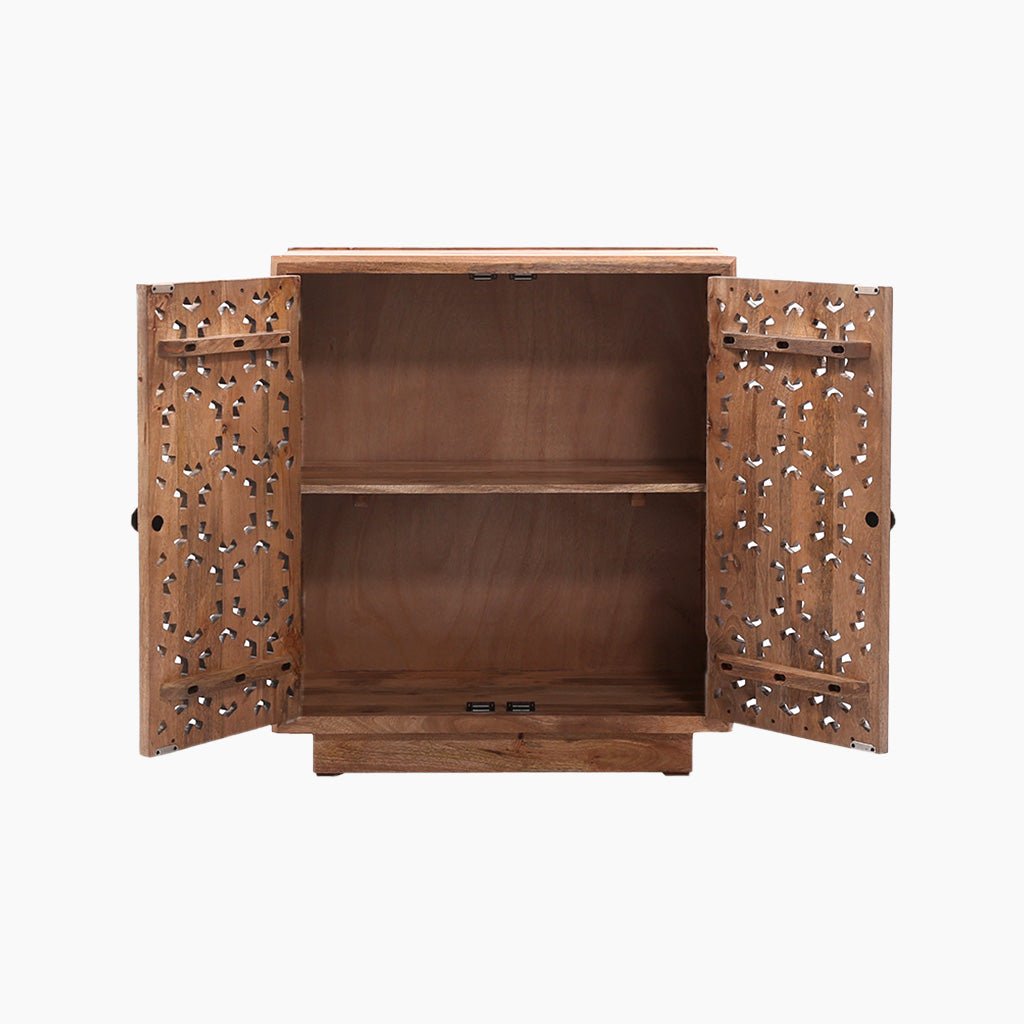 Thiri Two Door Solid Wood Cabinet - Furniturezone