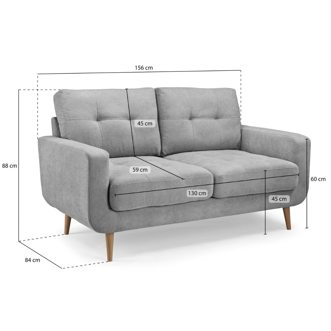 Tolentino 2 Seater Fabric Sofa - Furniturezone