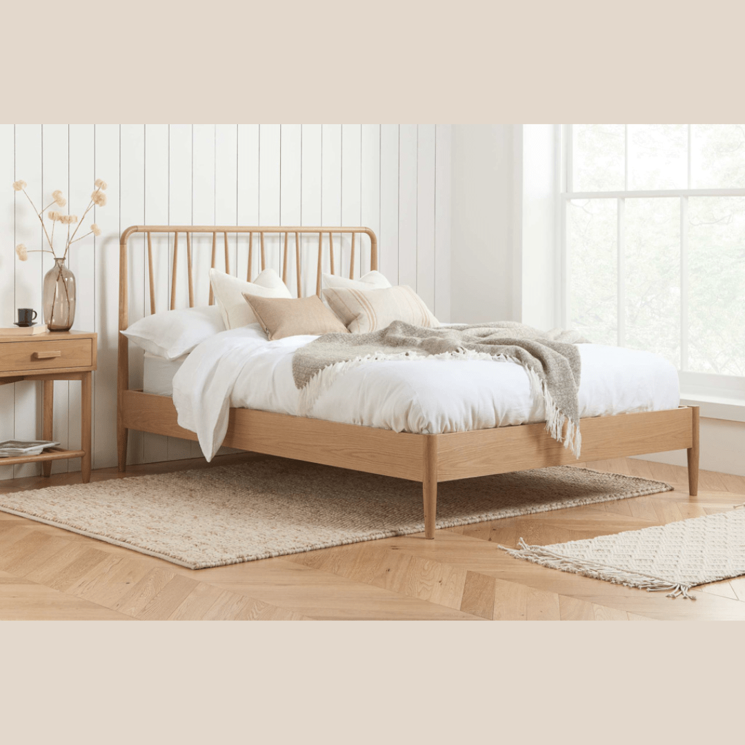 Tomas Solid Oak Oak Bed Frame - Furniturezone