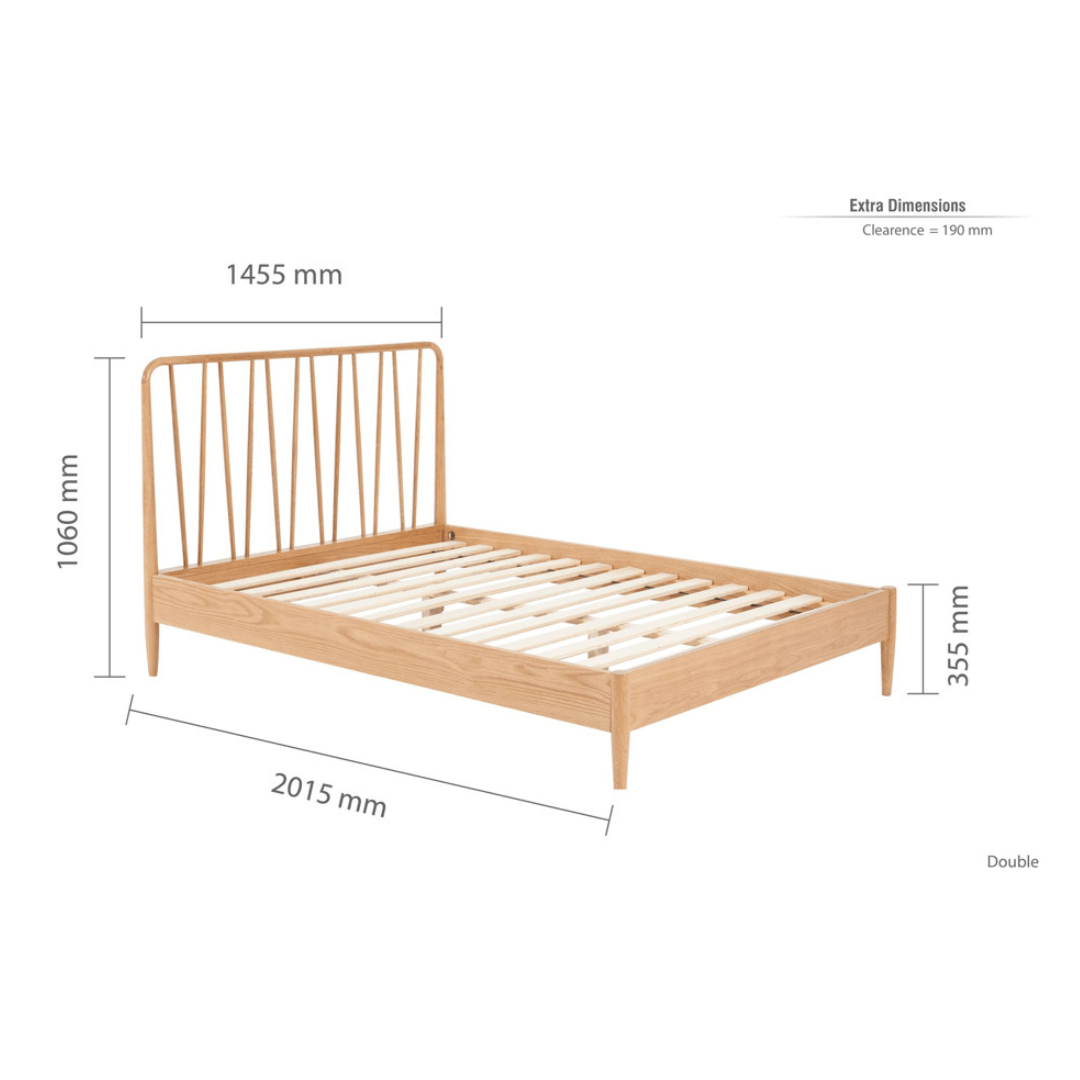 Tomas Solid Oak Oak Bed Frame - Furniturezone