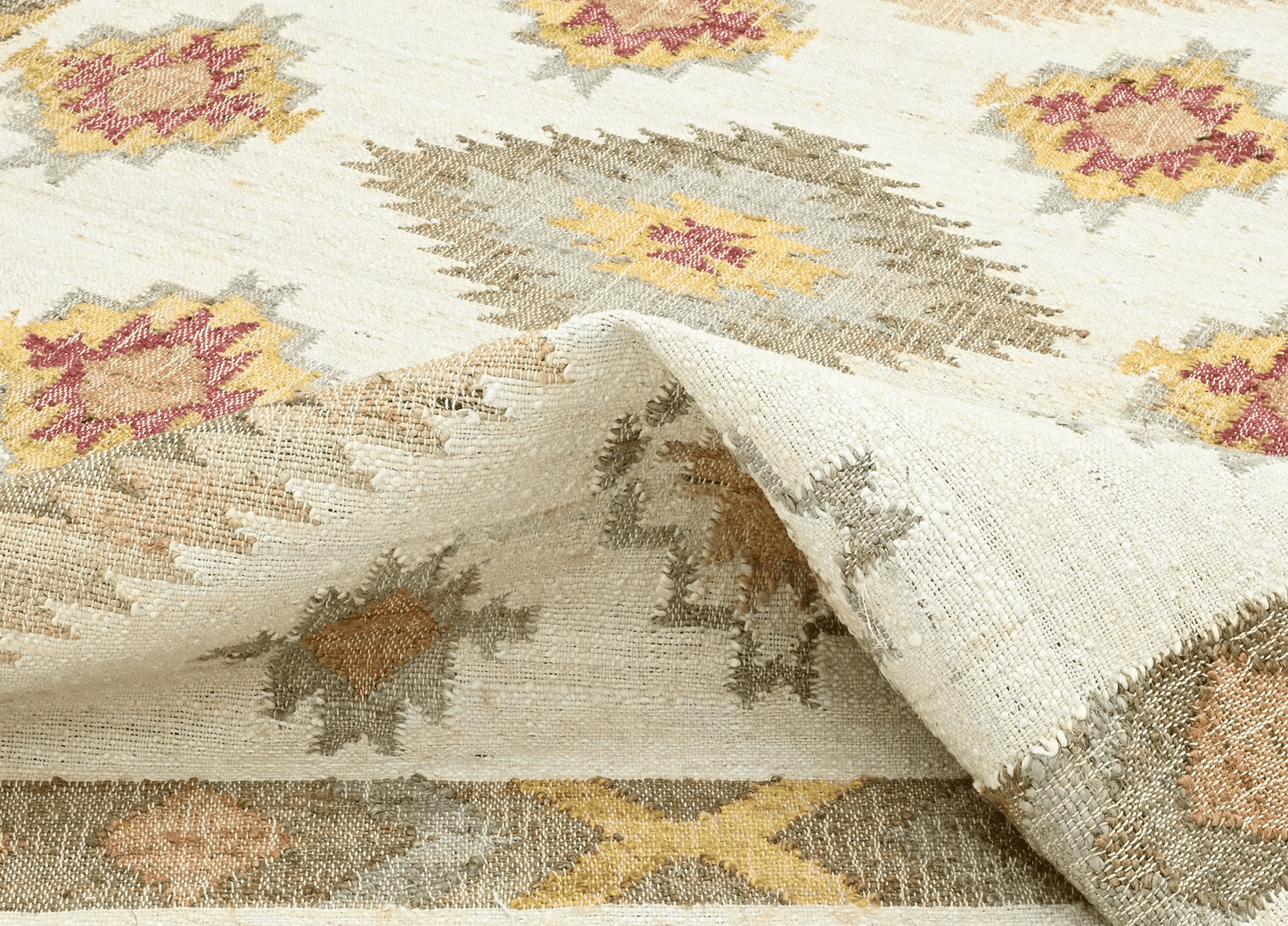 Tropical Sunshine Handwoven Jute Kilim - Furniturezone
