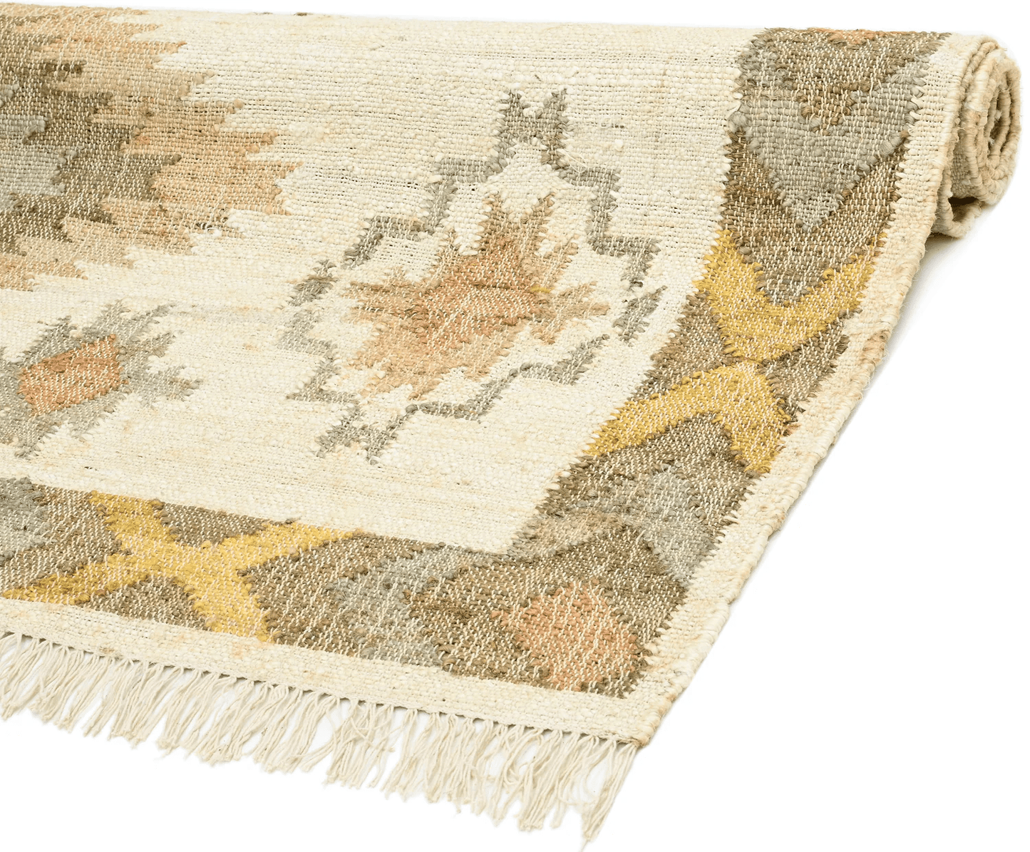 Tropical Sunshine Handwoven Jute Kilim - Furniturezone