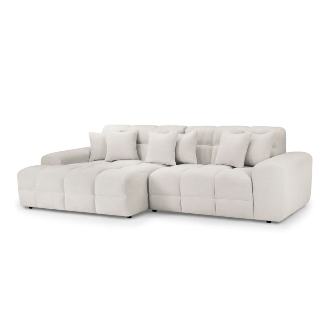 Valencia Corner Sofa Beige - Left Hand Facing - Furniturezone