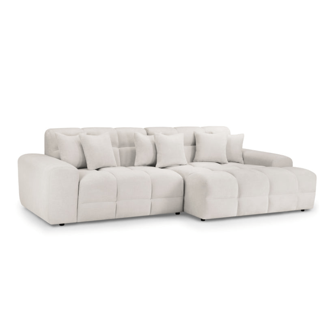 Valencia Corner Sofa Beige - Right Hand Facing - Furniturezone