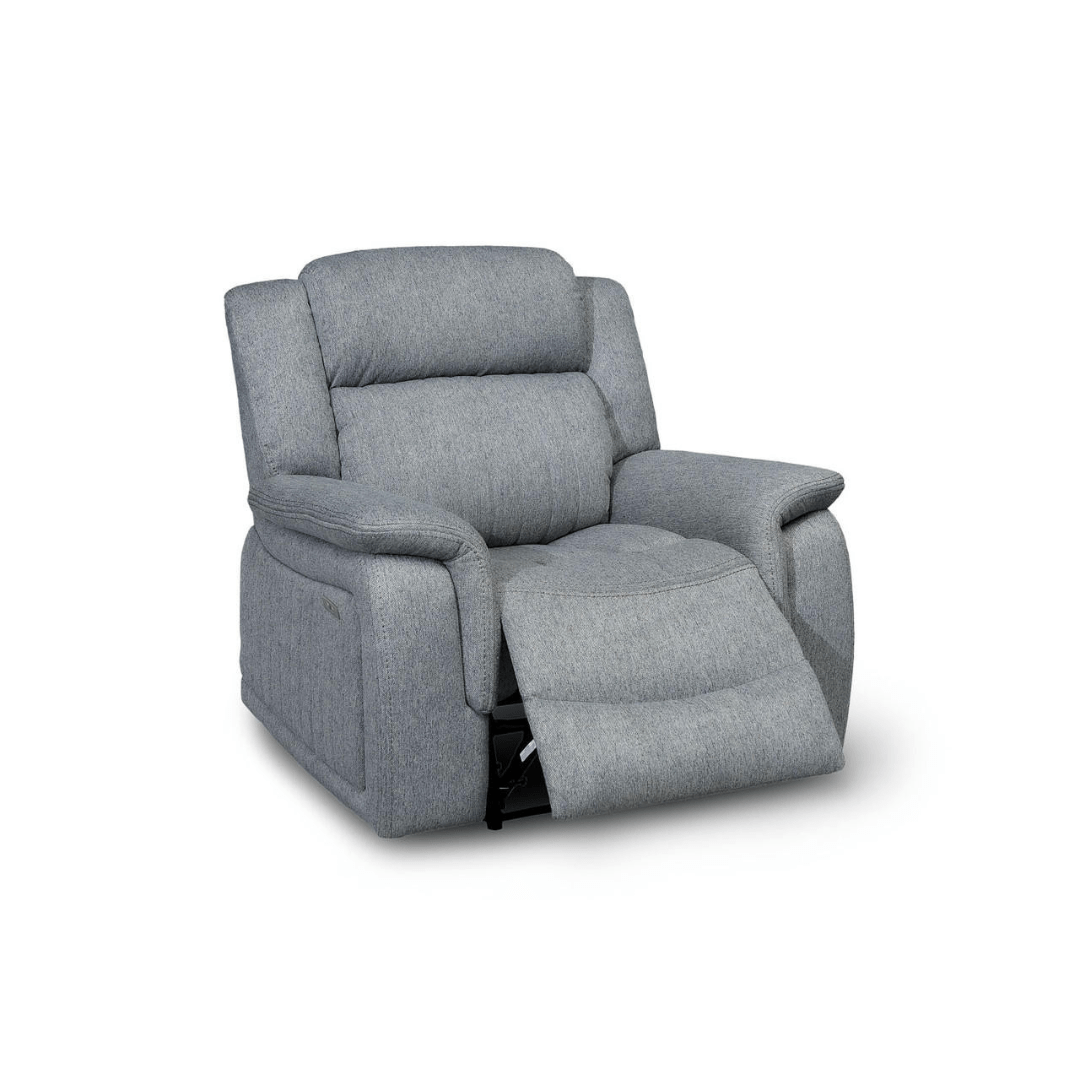Venturi Electric Recliner Grey Armchair - Furniturezone