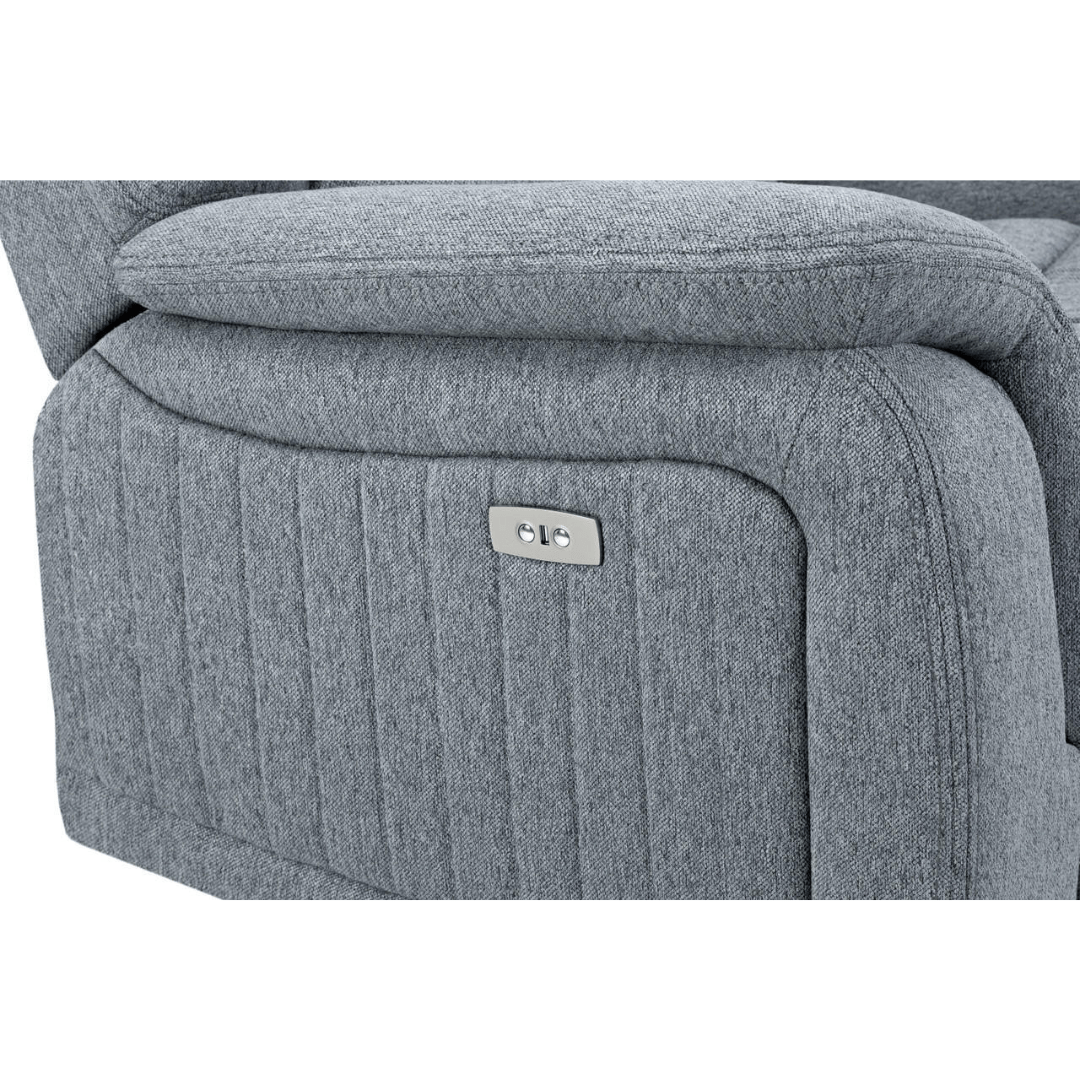 Venturi Electric Recliner Grey Armchair - Furniturezone