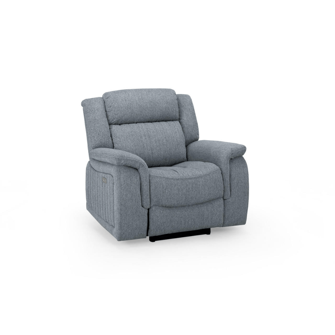 Venturi Electric Recliner Grey Armchair - Furniturezone