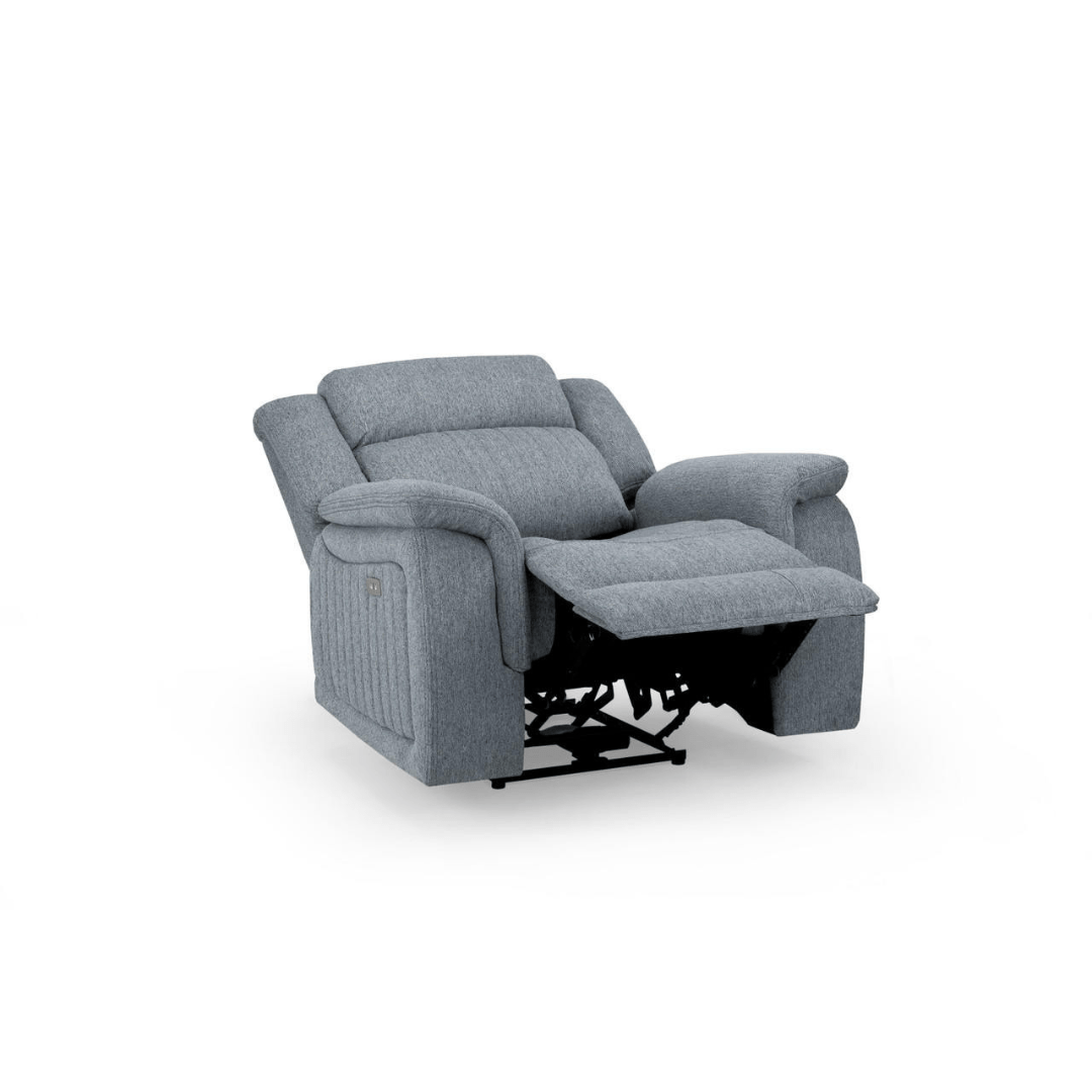 Venturi Electric Recliner Grey Armchair - Furniturezone