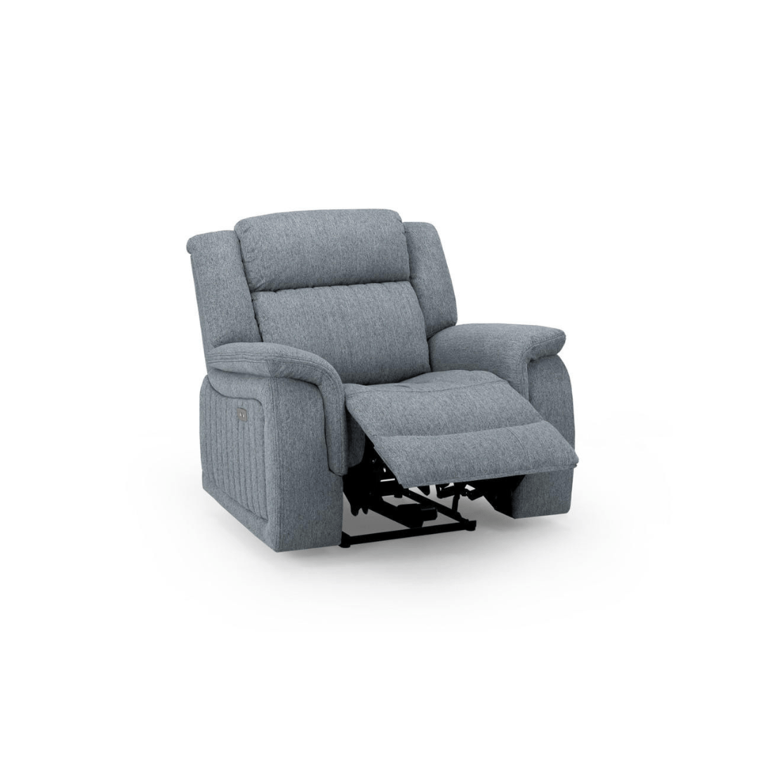 Venturi Electric Recliner Grey Armchair - Furniturezone