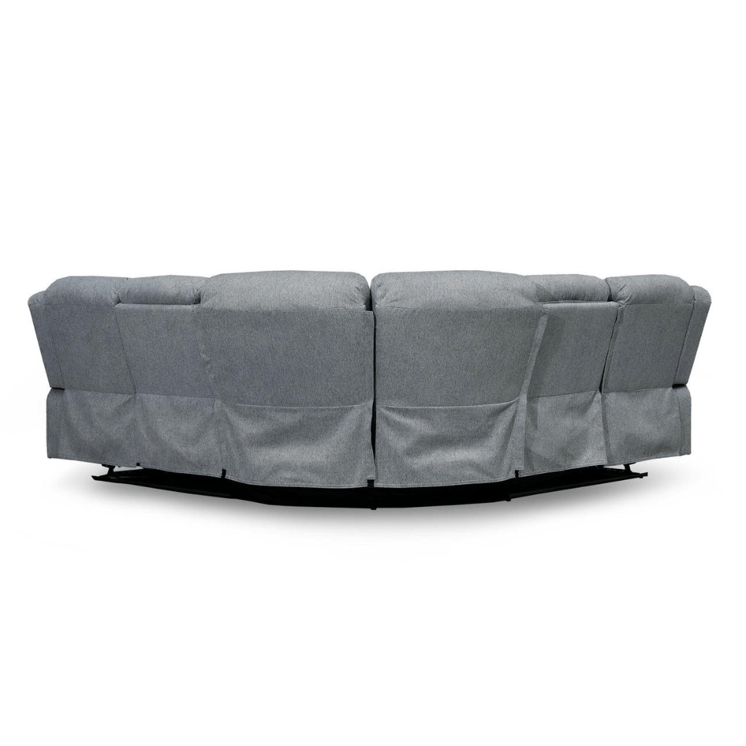 Venturi Electric Recliner Grey Corner Sofa - Furniturezone
