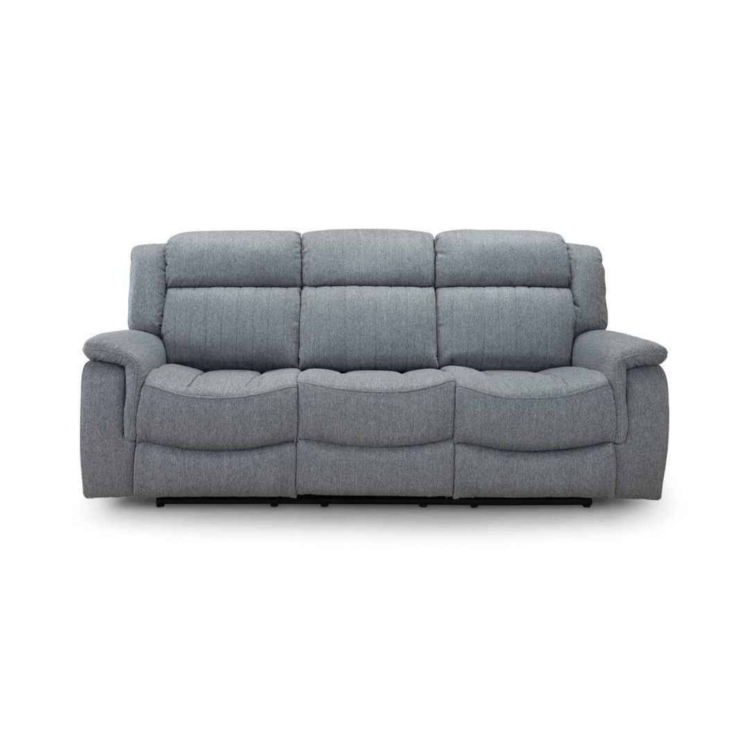 Venturi Electric Recliner Grey Three Seater Sofa - Furniturezone