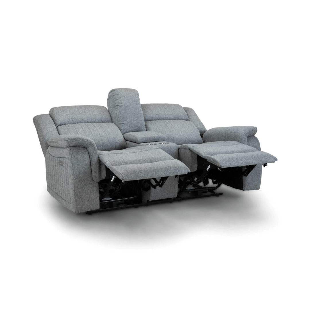 Venturi Electric Recliner Grey Two Seater Sofa - Furniturezone