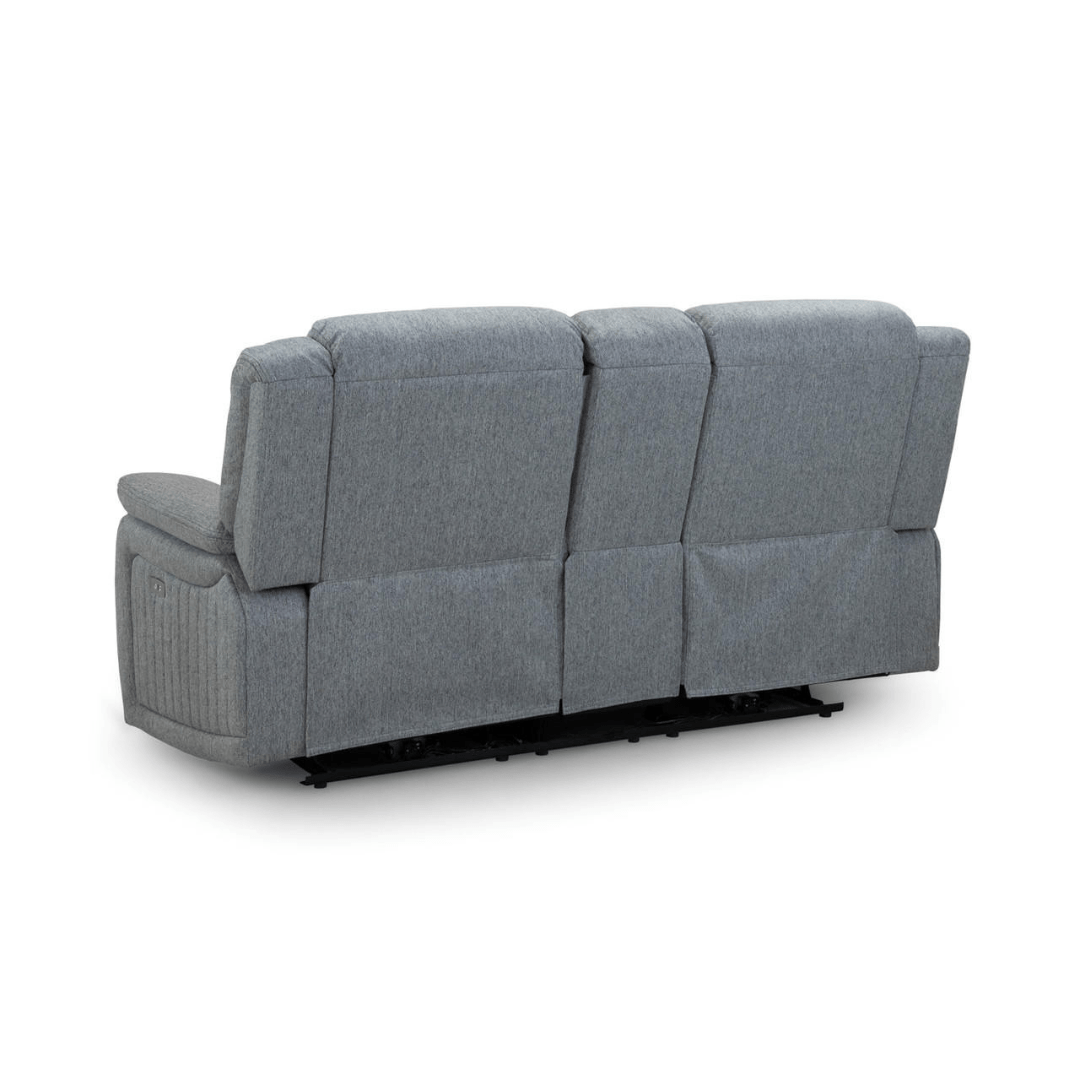 Venturi Electric Recliner Grey Two Seater Sofa - Furniturezone