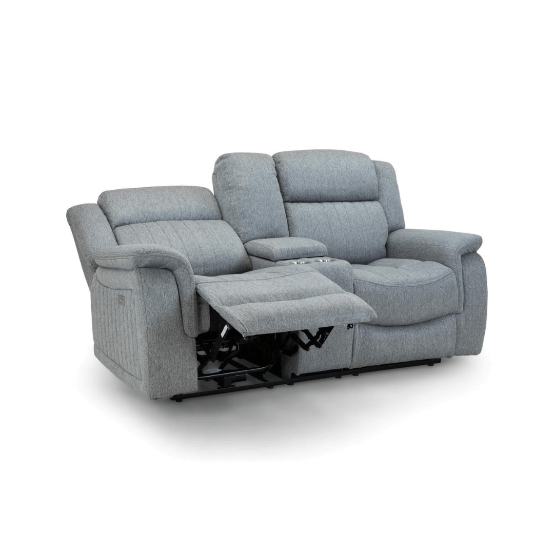 Venturi Electric Recliner Grey Two Seater Sofa - Furniturezone