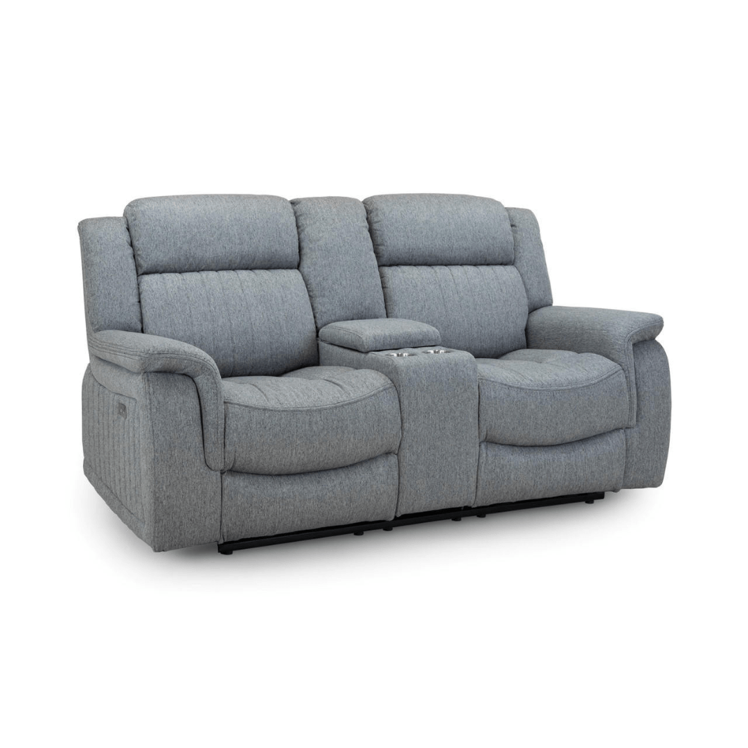 Venturi Electric Recliner Grey Two Seater Sofa - Furniturezone