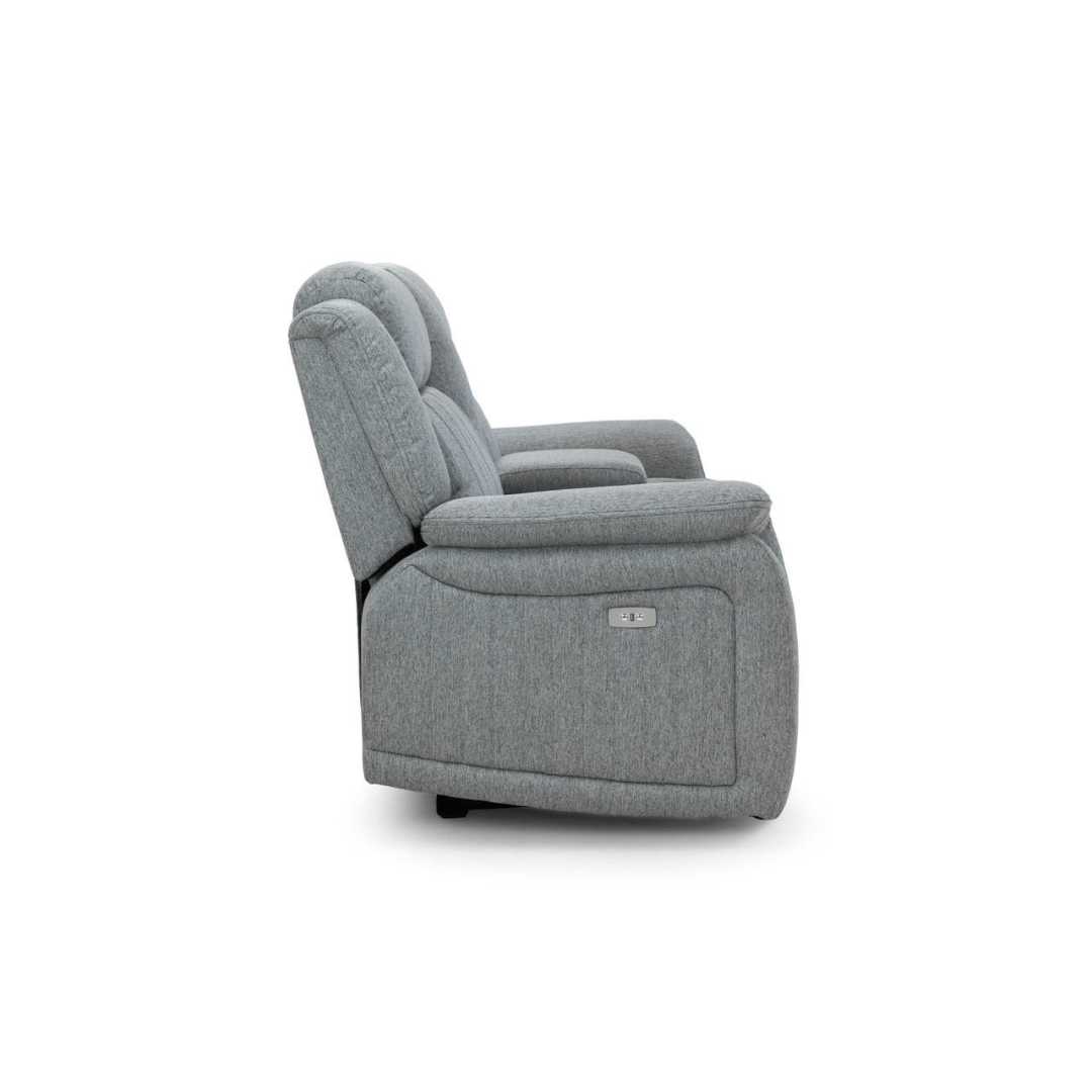 Venturi Electric Recliner Grey Two Seater Sofa - Furniturezone