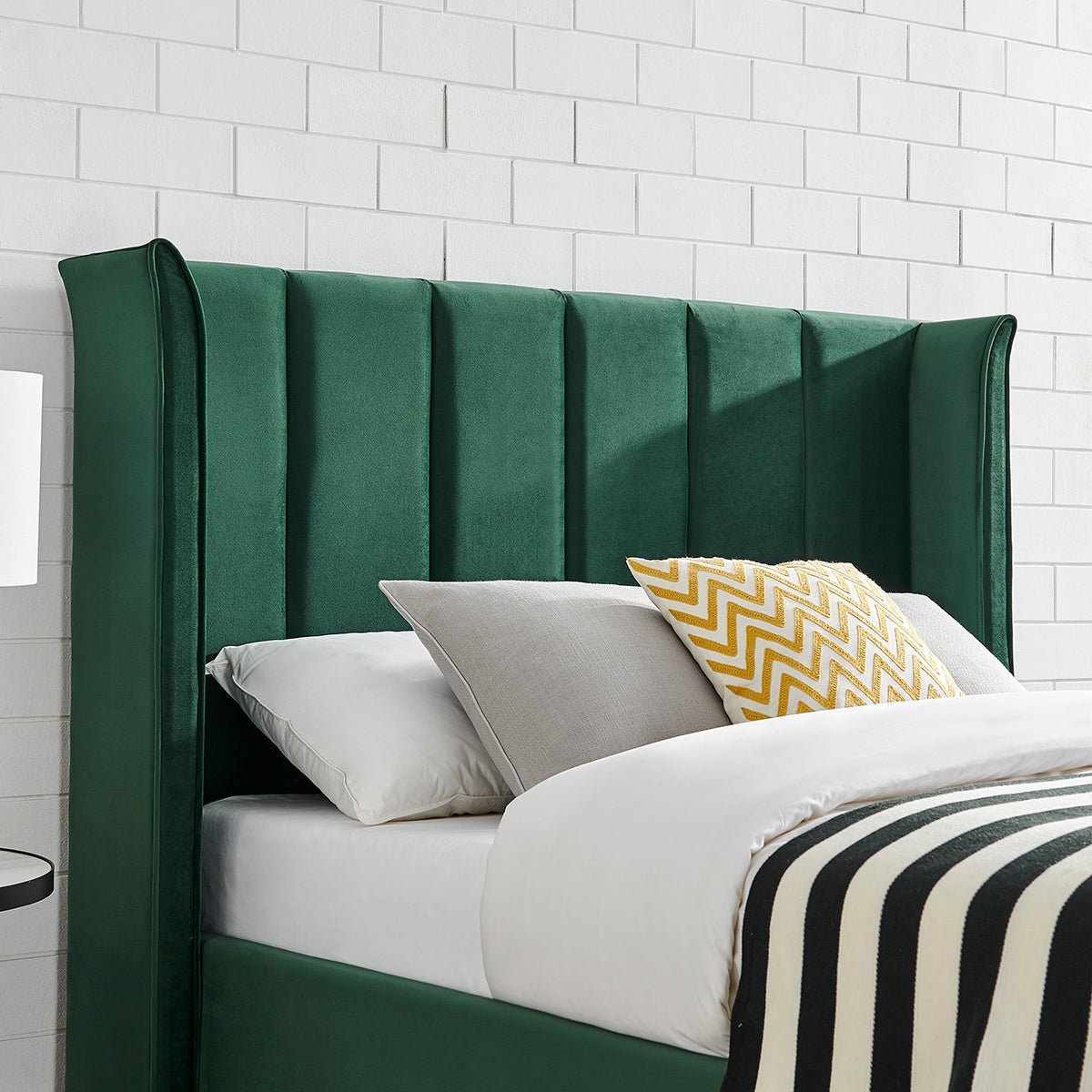 Vera Emerald Green Ottoman Storage Bed Frame - Furniturezone