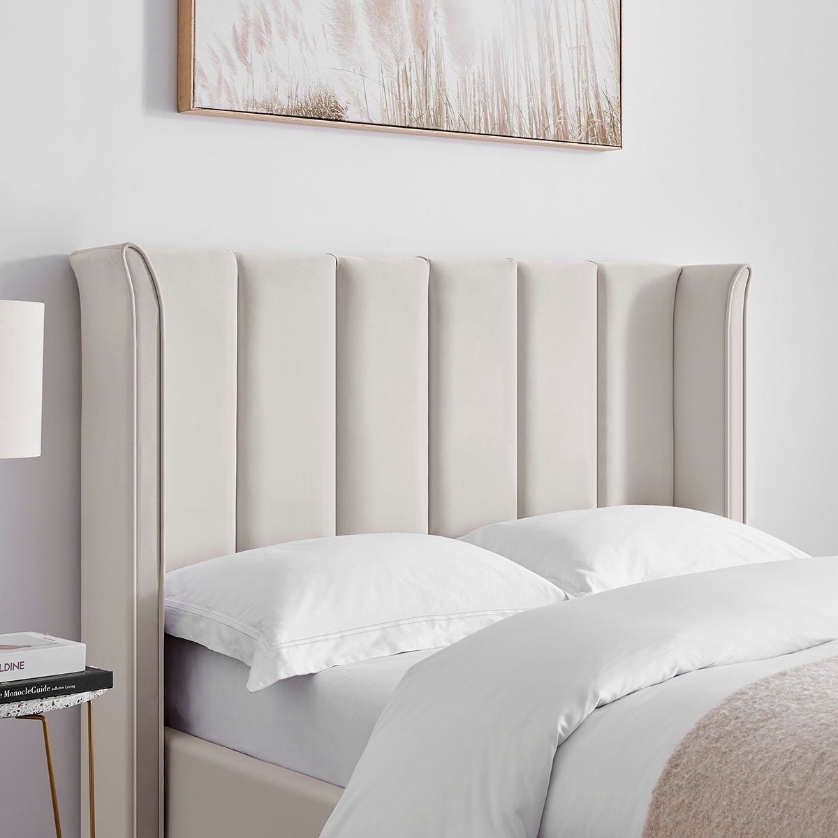 Vera Natural Beige Ottoman Storage Bed Frame - Furniturezone