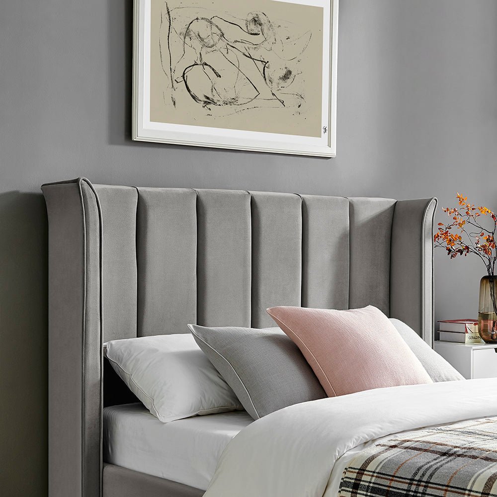 Vera Silver Ottoman Storage Bed Frame - Furniturezone