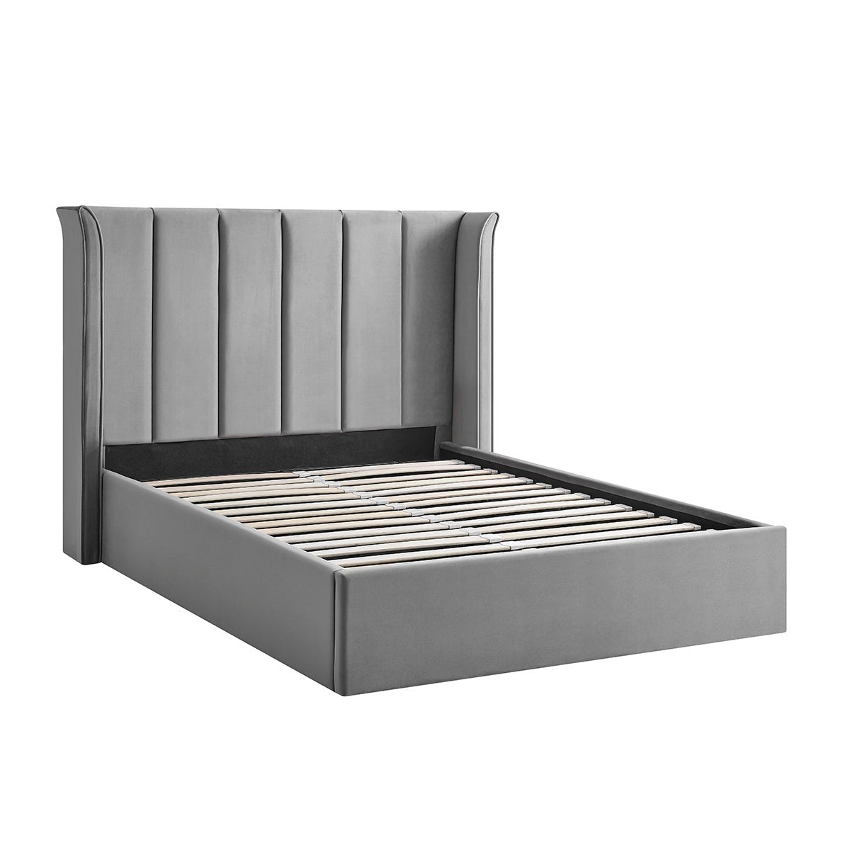 Vera Silver Ottoman Storage Bed Frame - Furniturezone
