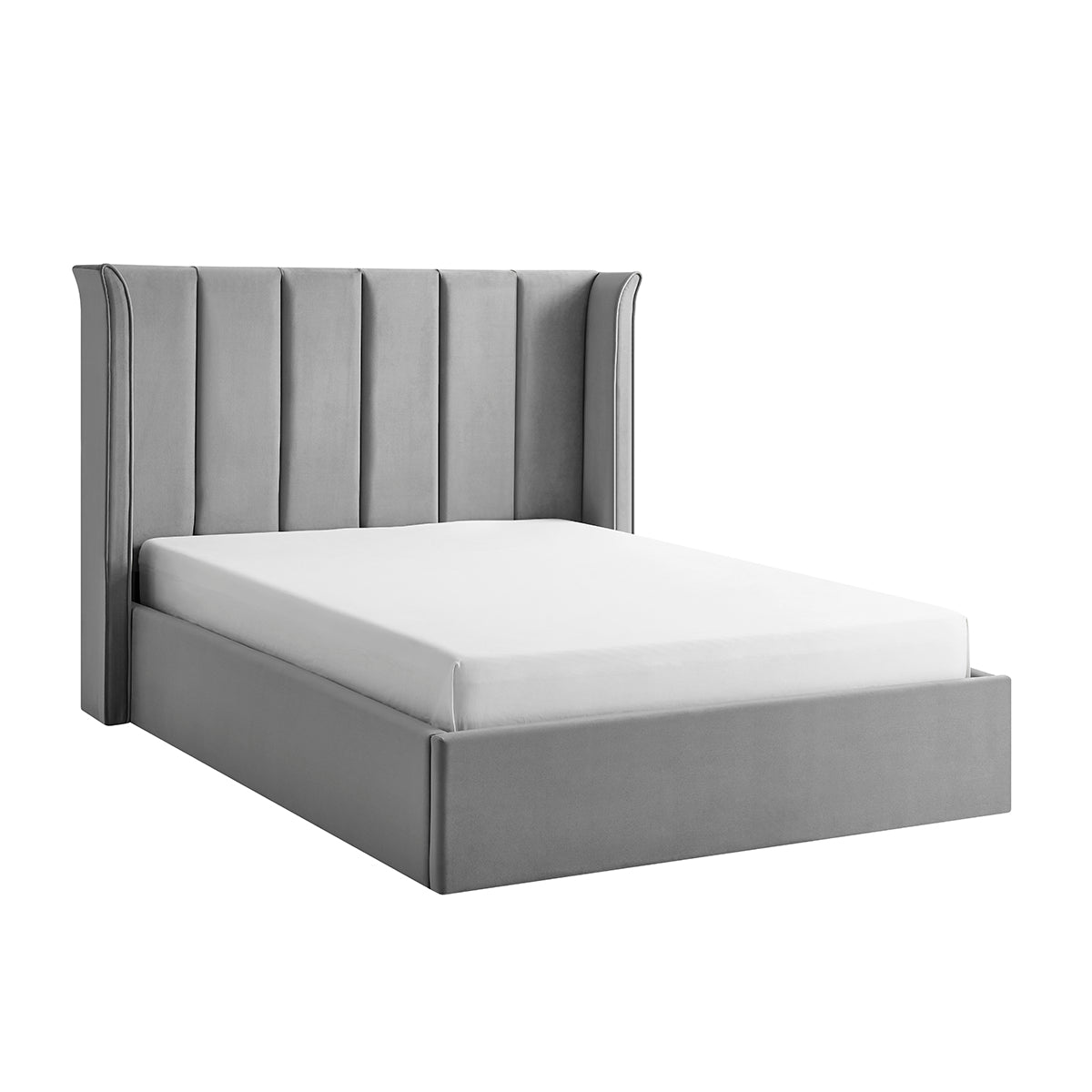 Vera Silver Ottoman Storage Bed Frame - Furniturezone