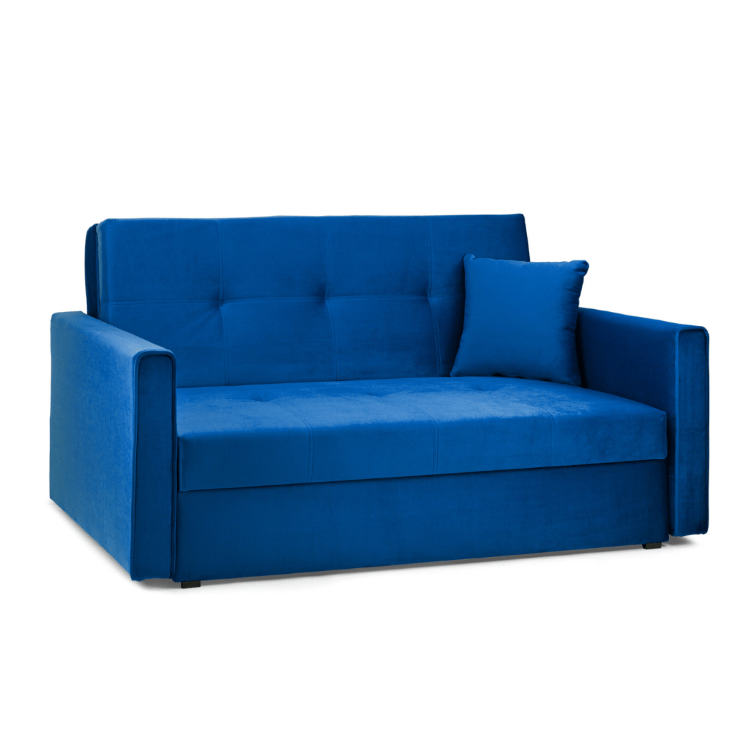 Viva Sofabed Plush Blue 2 Seater - Furniturezone