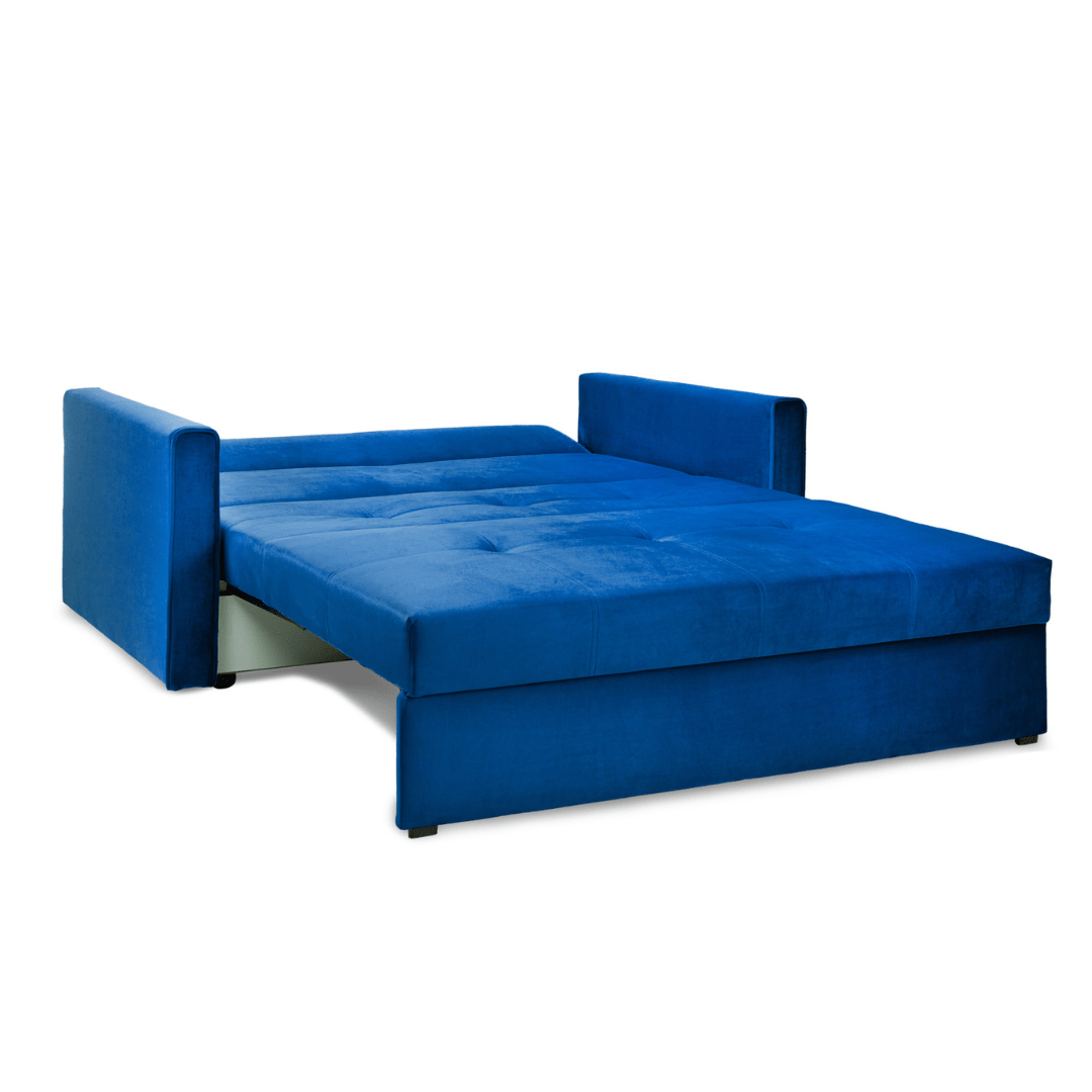 Viva Sofabed Plush Blue 2 Seater - Furniturezone